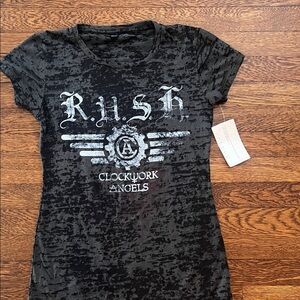 RUSH burnout black Women's Top